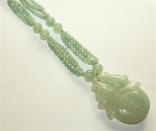 Chinese jadeite necklace